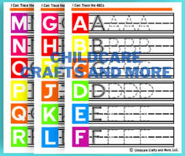 "I Can: trace the ABC's" ABC tracing activity