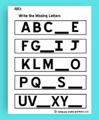 Fill in the "missing letter" activity