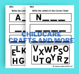 Alphabet "correct order" writing activity.