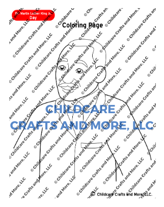 Martin Luther King Jr. Coloring Page Single Download
