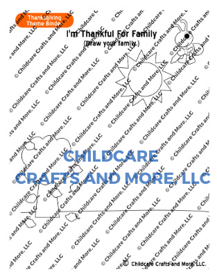 Thankful For Family Coloring Page Single Download