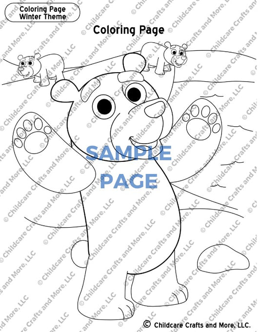 Polar Bears Coloring Page