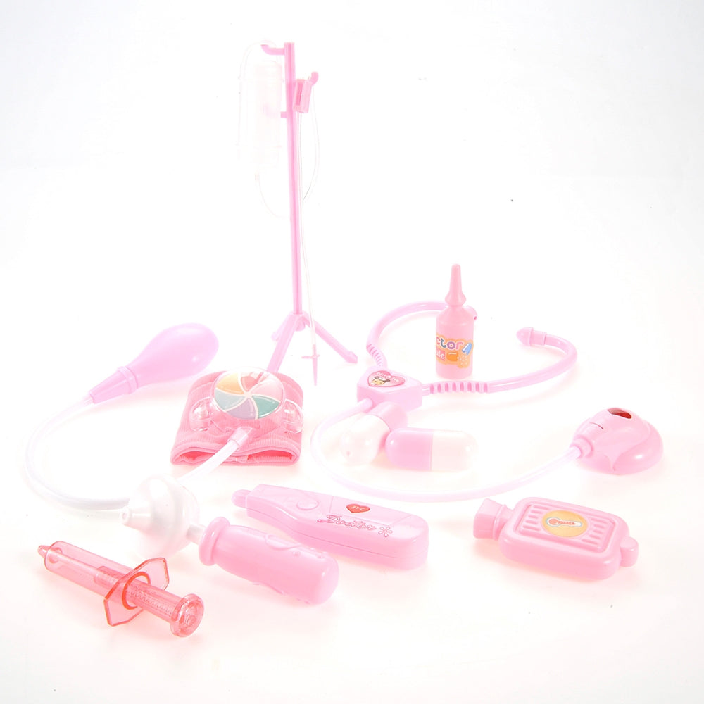 Doctor Nurse Medical Kit Playset For Kids (Pink)
