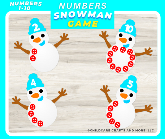 Snowman Numbers 1-10 Game