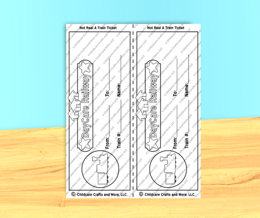 Train Ticket Printable Craft